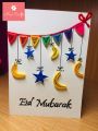 Eid Mubarak Card Seasonal Greeting Card Wishing Card Hand-made Customised Card. 