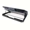 Laptop Cooling Pad Dual Fan With RGB Lights - Cooling Stand 8 Fan With 7 Gear To Adjust Height - For Upto 20" Laptops - USB Powered Connection. 