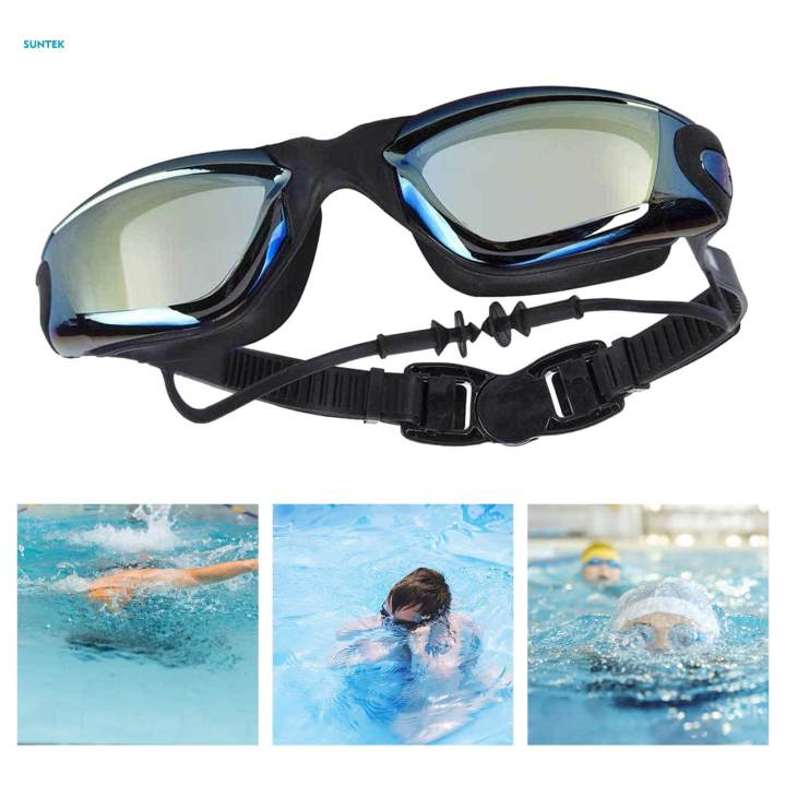 Adult Swim Goggles Wide View Waterproof Portable Trendy Durable Eyewear for Indoor Outdoor Water