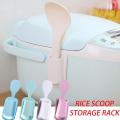 Portable Rice Cooker Spoon Storage Pot Lid Shelf Cooking Storage Kitchen Decor Tool Rice Spoon Stand Holder. 