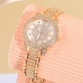 5PCS Elegant and Casual Luxury Women's Watches Rhinestone Encrusted Stainless Steel Ladies Wristwatch for Girls Luxury Stylish Watch. 