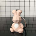 Cartoon Panda Geometric Key Chain Small Dinosaur Keychain Animal Key Ring Bag Pendant Gift Key Ring CuteThe Fox Toys. 