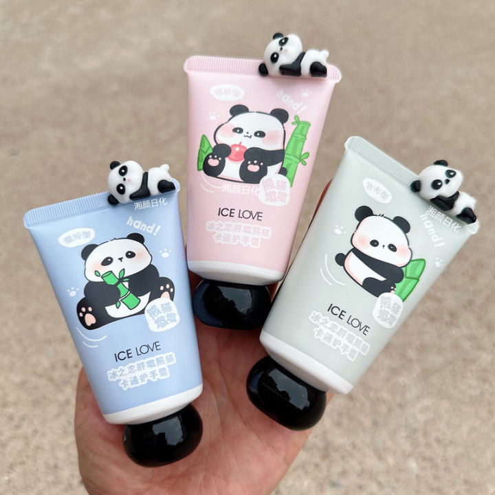 Ice Love, Fat Dun Panda Cartoon Hand Cream, Hydrating and Moisturizing, Hand Care, Refreshing and Non-greasy Students