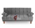 Galaxy Sofa Cum Bed Imported Jute Fabric Grey Colour Armless Compact Living Spaces, Dorms, Guest Rooms, Apartments, Offices,. 