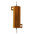 50 Watt 8 Ohm 5% Aluminum Housed Wirewound Resistor Gold Tone. 