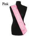 "Birthday Girl" Sash In Pink Color - Best For Girl's Birthday Party Wears. 