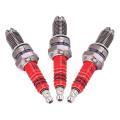 3pcs D8TC 3 Electrode Spark Plug, Racing Spark Plug with 3 Electrode for CG 125 150 200cc CF250 Motorcycle Scooter ATV Quads. 