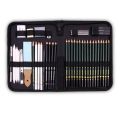 Keep Smiling Sketch Drawing Set Of 42 Pcs (26 Pencil 6 Sticks 3 Stumps 3 Eraser 1 Sharpener 1 Sand Paper 1 Cutter 1 Extender 1 Carry Case). 