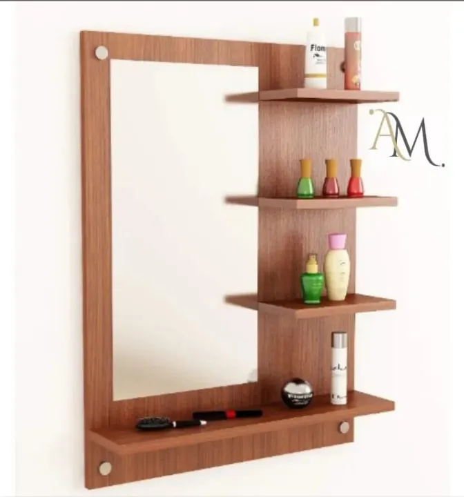 Wooden%20Wall-Mounted%20Vanity%20Table%20with%20Mirror,%20Shelves%20&%20Storage%20-%20Image%204