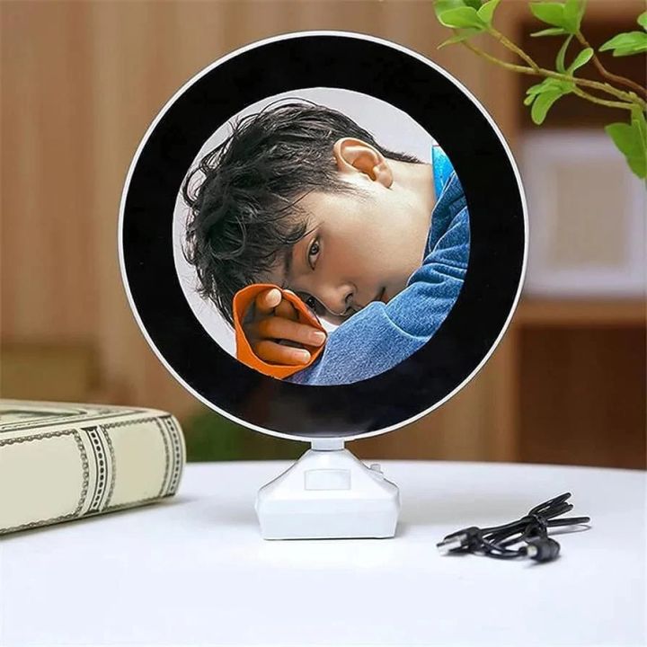 Magic Mirror Photo Frame With LED Light, Birthday Gift Valentine Day Gift