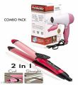 Nova Professional 2 In 1 Hair Straightener & Curler Women Hair Styler Hair Beauty Set. 
