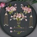 Chinese Hanfu Hair Accessories Set Hair Clip Hairpins Haircomb Bridal Headdress Retro Wedding Hair Accessories Headwear Gift. 