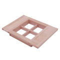 Dollhouse Window Frame Unique Portable Wood Miniature 4-Pane Shutters Window Model for 1/12 Doll House. 