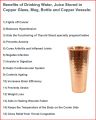 Pure Copper Glass Copper Hammered Tamba Glass for Drinking Serving Water opper for use Copper Glasses Hamered Design 500ml. 