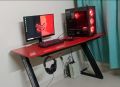 High Quality  Gaming Table 60 inches ( 5ft Length) - Computer Laptop Table - PC Table- LED Lights Installed - Headphones Holder and Wire Management System - Gaming Design. 