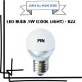 3W LED BULB STAR SERIES COOL E27 SCREW TYPE AND B22 PIN TYPE | 3W LED Bulb Star Series Cool E27 Screw Type & B22 Pin Type | Energy-Efficient LED Light | Long-Lasting LED Bulb | Bright & Durable E27 & B22 LED Bulb Options. 