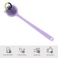 Quorrae Long-handled Body Brush Long Handle Silicone Back Scrubber for Shower Bath Brush Double-sided Brush Head Gentle Exfoliation Easy to Clean Shower Brush for Smooth Skin Quick-drying Silicone Back Brush. 