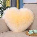 Pillow Soft Texture Decorative Heart Shaped Sofa Cushion Cover. 