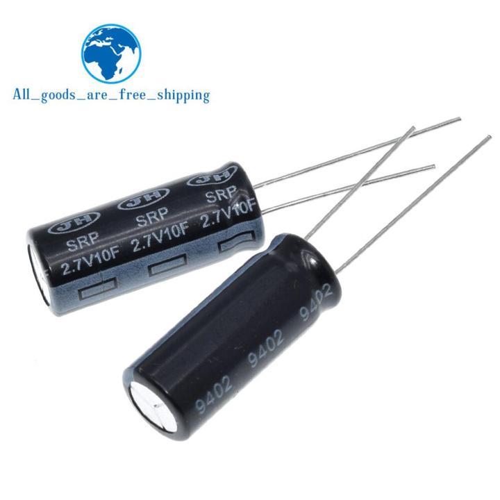 5pcs 2.7V 10F Cylindrical Ultra Super Farad Capacitor High Power Supercap 10x26mm