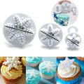Snowflake Plunger Fondant Cutter 3Pcs Set. 