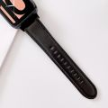 For OPPO Watch 41mm Plain Weave Leather Watch Band. 