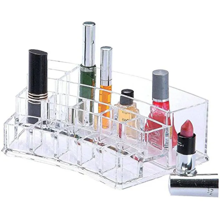 Acrylic Sector Cosmetic Rack Cosmetics Storage Transparent Cosmetic ...