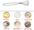 Stainless Steel Wire Coil Spiral Whisk, Stainless Steel Egg Whisker Egg Beater Milk Blender for Blending, Whisking, Beating & Stirring. 