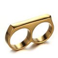 Stainless Steel Double Ring Double Finger Doctor Strange Ring Men’s Jewelry Simple Titanium Steel Ring 2020. 