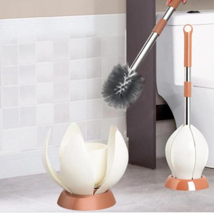 Lotùs Design Toilet Brush and Holder Floor-Standing Cleaning Brush Automatic Opening and Closing Bathroom Toilet Cleaning Tools.