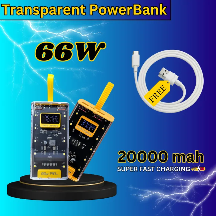 NEW%2066W%20Super%20Fast%20Charging%20Power%20Bank%2020000mAh%20Portable%20External%20Battery%20Fast%20Charger%20PD%2066W%20Powerbank%20For%20iPhone%20Samsung%20Xiaomi%20With%20Led%20Lights%20-%20Image%202