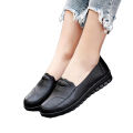 PU Light Leather For Women Casual Flat Ladies Shoes Nurse Soft Peas Loafer Flats 35-41. 