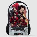 Money Heist 03 Business Travel Backpack, Matein Laptop Backpack for Men Women Boys Girls,  College School Bookbag Computer Backpack  Laptop Notebook Laptop Backpack Digital Printed Backpack   Double Zip And Large Pocket Backpack. 