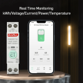 Tuya Best WiFi Smart Circuit Breaker MCB EAKCB-T-M, Current Limit 1-63A adjustable + Power Limit 1-26KW adjustable + Over Voltage and Under Voltage Protection + Temperature Protection + Energy Monitor + Timer Switch + Remote Control ON/OFF + Units Check. 