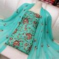 Luxury Cutdana Handmade Chiffon Collection 2 piece Shirt & Duppata Fabric Pure Soft Chiffon Boti for additional Use. 