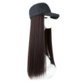 Baseball Cap with Synthetic Hair Extension Long Hair Wig Hat for Women. 