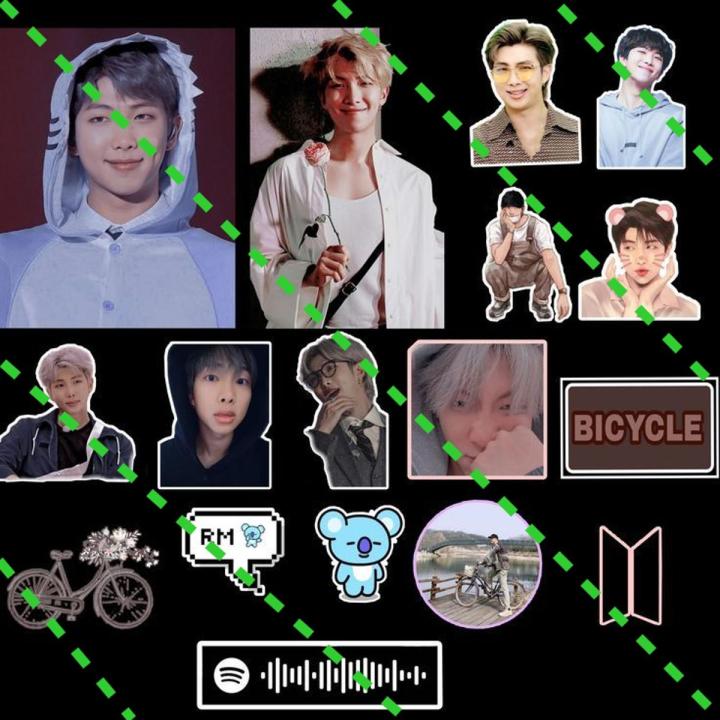 KPOP BTS NAMJOON sticker bt21 stickers bangtan boys bts rm uncut stickers ( but 4 get 1 free)