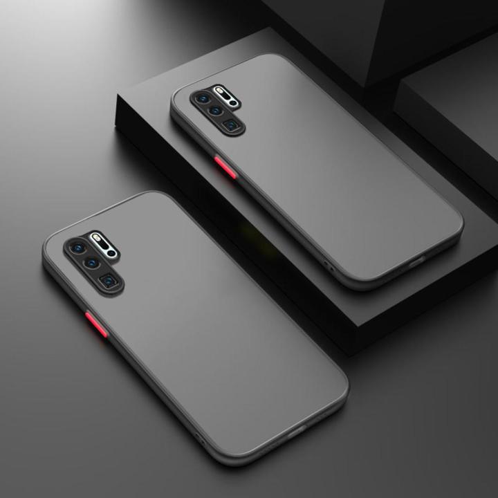 For Huawei P30 Pro Back Cover [Camera Lens Protection] Luxury Translucent Matte Protective Case Soft Silicone Bumper Shockproof Mobile Phone Cases