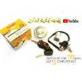 3 pieces lock set computerised key and smart key push button for Honda cd70 and all China cd 70cc ignition on off handle lock fuel cap lock standard quality. 