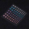 WKOUD Dots Sticker Nose Stud Self Adhesive Rhinestones Non Piercing Eye Ear Face Body Jewelry For Women Stickers Crystal. 