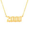 Gold Year Necklaces Number Date Of Birth Necklace Jewelry 2000 2001 2002 2003 2004 2005 Collier Femme bf. 