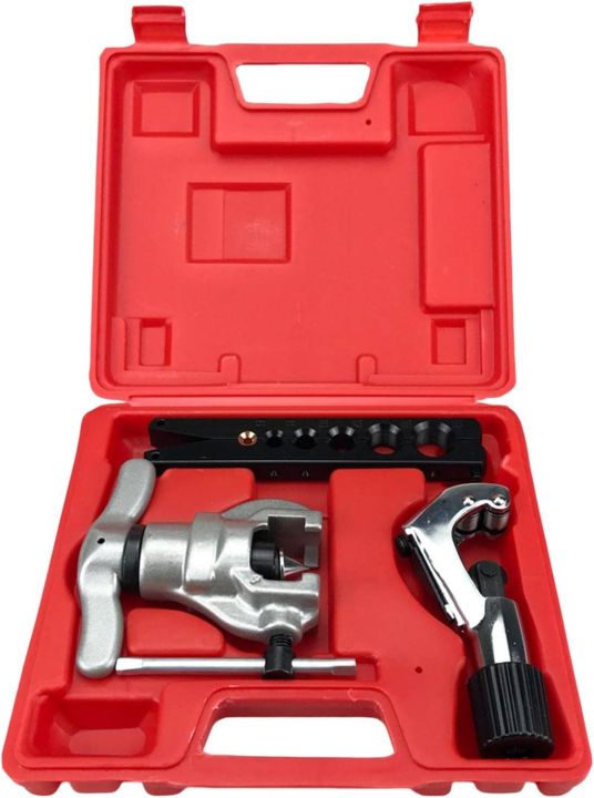 VFT-808-MIS Eccentric Flaring Tool  1/4” to 3/4” for Refrigeration Contain tube cutter Refrigeration repair tool Expanding mouthparts 6-19MM