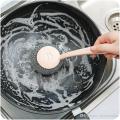 New Selling Flower Shape Steel Wire Ball Brush Long Handle Metal Scouring Pad Kitchen Bathroom. 