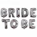 BRIDE TO BE FOIL BALLOON IN SILVER COLOR. 