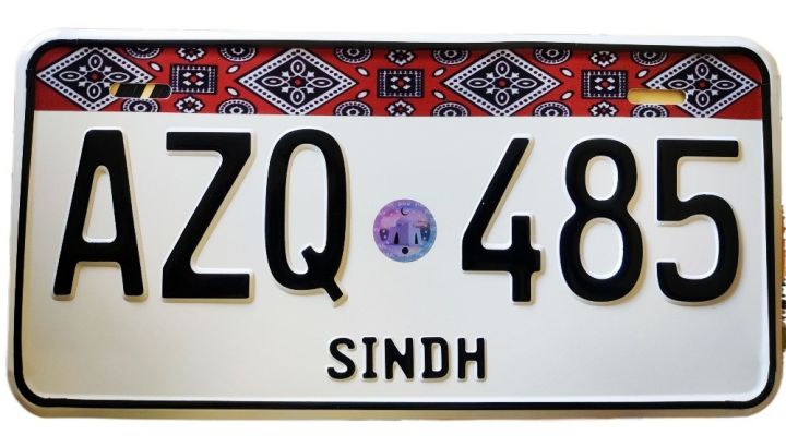 Number plate, license plate made with original chemicals for long-lasting colors