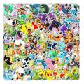 100/200Pcs Kawaii Pikachu Pokemon Stickers Decoration Decals Laptop Skateboard Car Luggage Phone Waterproof Sticker Toy BruberryBe. 
