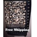 zari fabric shawl. 