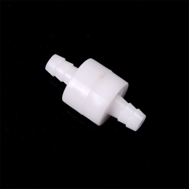 8mm 1/4" White Plastic One Way Inline Check Valve For Fuel Diesel Gas Liquid Air Cuilei