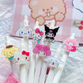 Sanrio Kurumi Pressable 0.5mm Gel Pen Black Student Anime School Supplies Office Accessories Kawaii for School. 