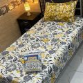 BeQuest Single Size Bedsheet in High Quality Cotton Top Designs. 