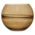 Optik Smoked Glass Round Vase - Premier Home - 1411501. 